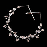Stone Embellished Flower Cluster Vine Bun Wrap Headpiece - Madeline Love - Flyclothing LLC