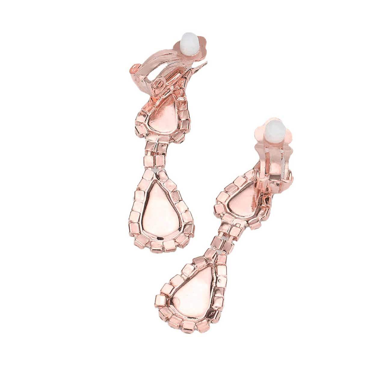 Teardrop Stone Accented Rhinestone Pave Necklace - Madeline Love - Flyclothing LLC
