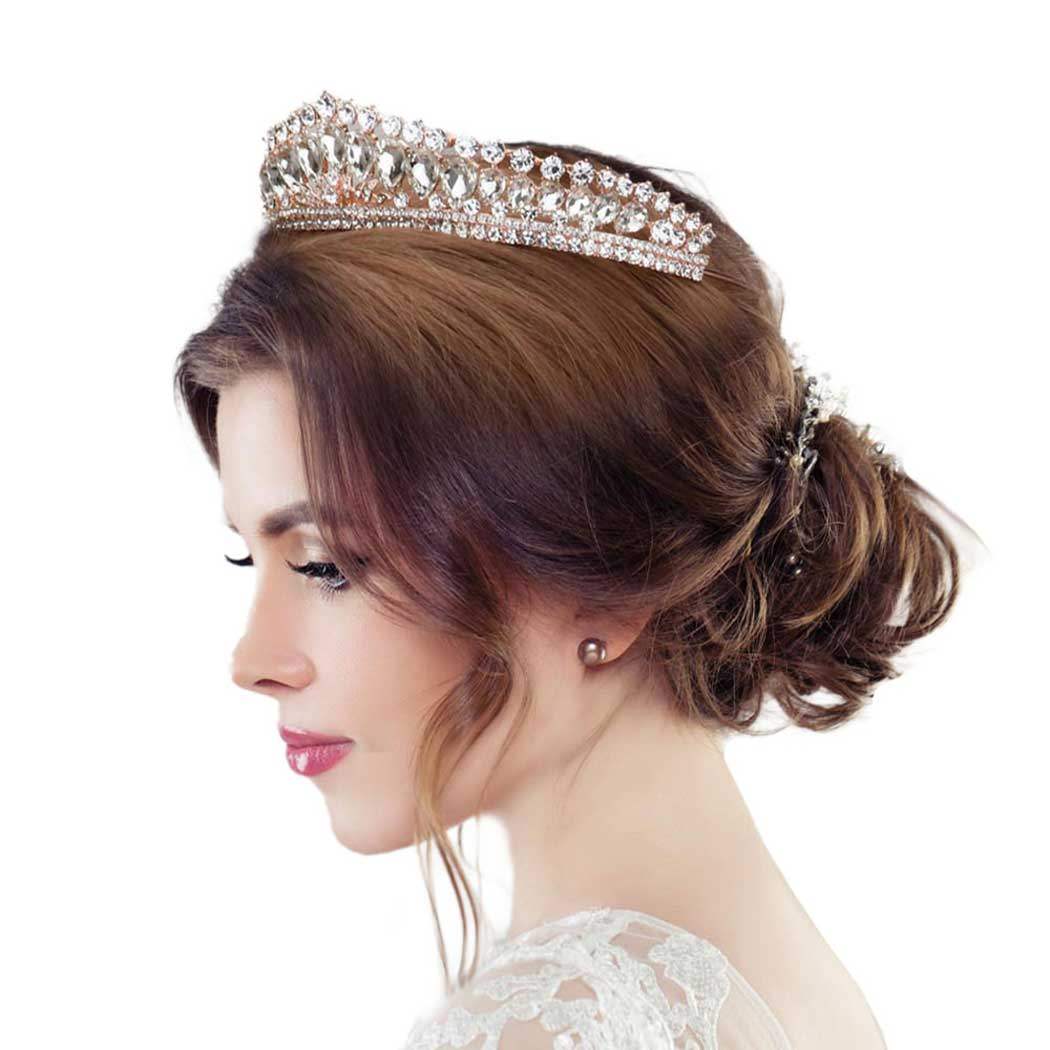 Teardrop Stone Cluster Princess Tiara - Madeline Love - Flyclothing LLC