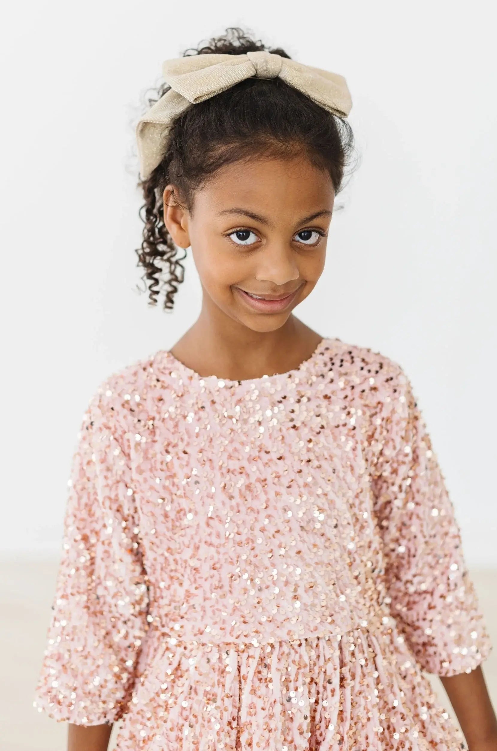 Rose Gold Velvet Sequin Dress - Mila & Rose ® - Flyclothing LLC