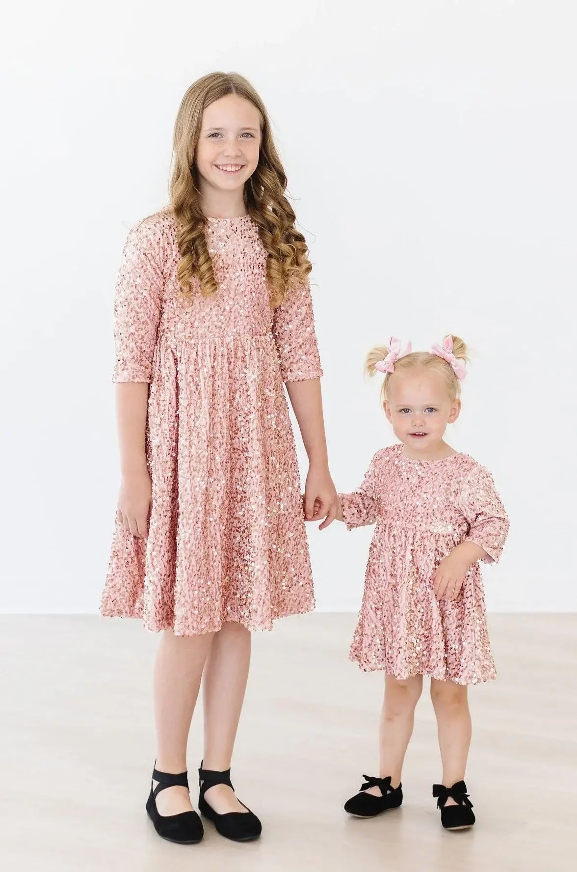 Rose Gold Velvet Sequin Dress - Mila & Rose ® - Flyclothing LLC