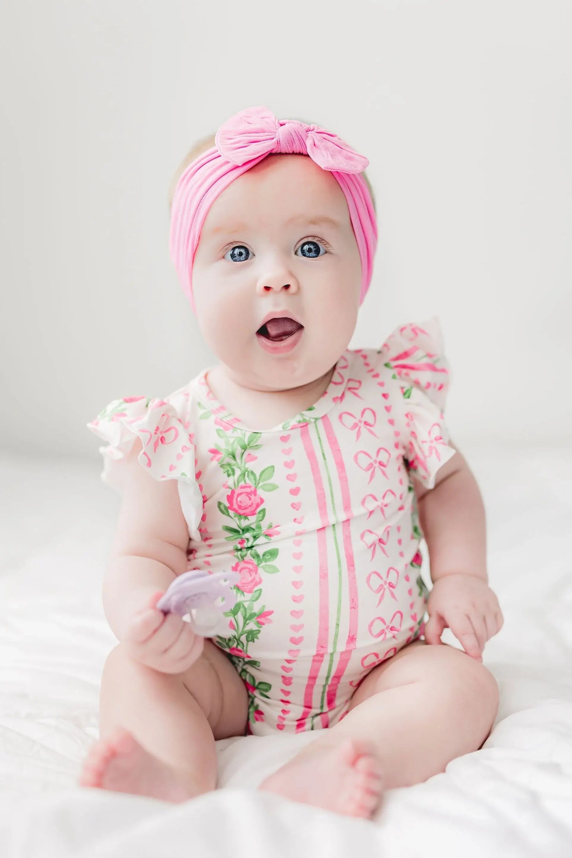 Rosebud Bows S/S Flutter Bodysuit - Mila & Rose ® - Flyclothing LLC
