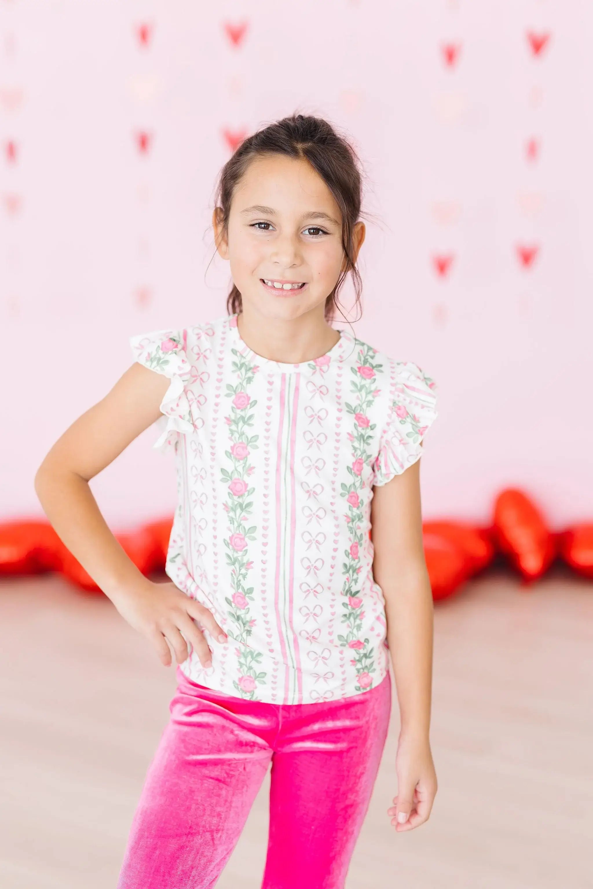 Rosebud Bows S/S Ruffle Tee - Mila & Rose ® - Flyclothing LLC