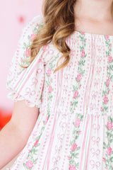 Rosebud Bows Smocked Ruffle Dress - Mila & Rose ® - Flyclothing LLC