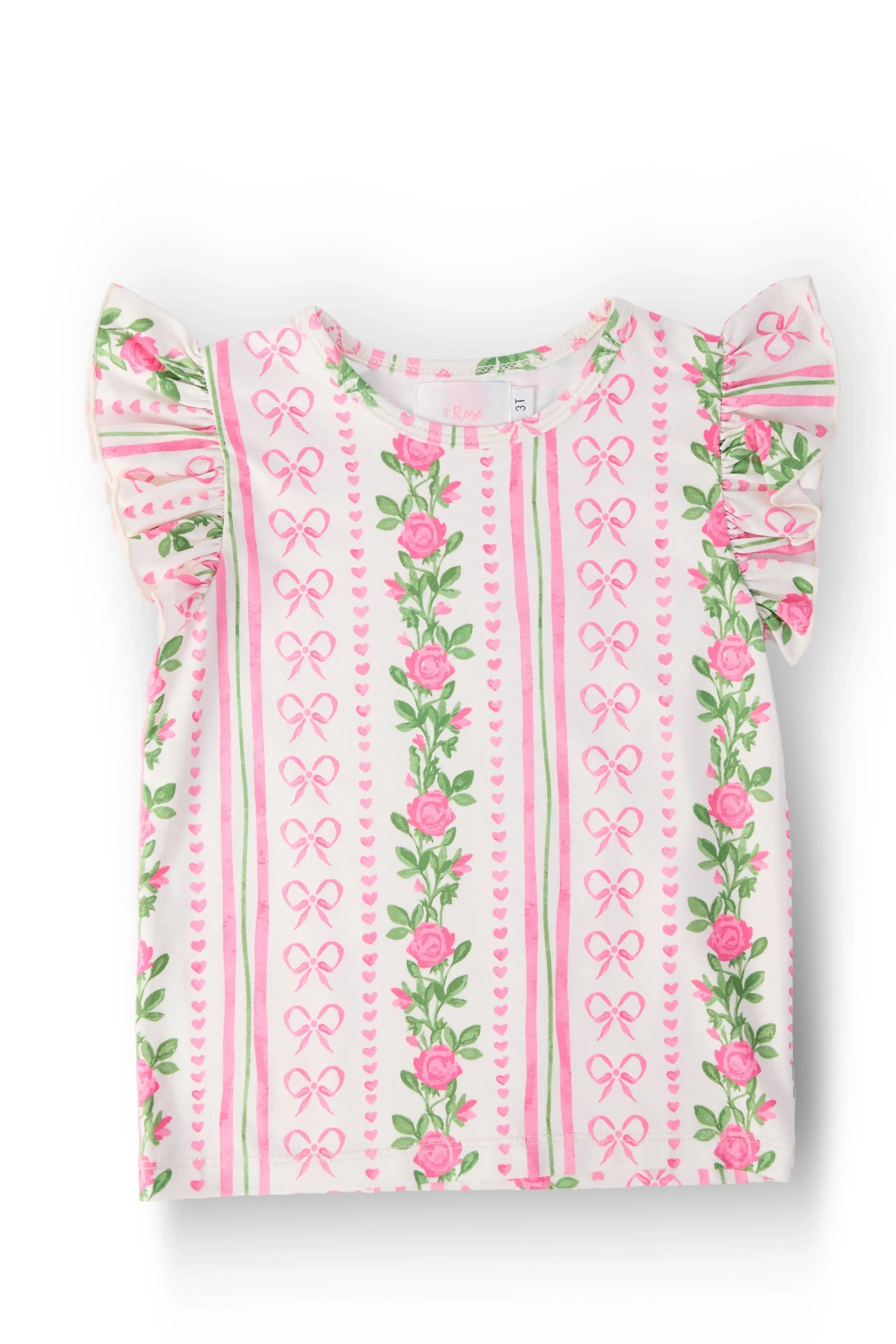 Rosebud Bows S/S Ruffle Tee - Mila & Rose ® - Flyclothing LLC