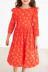 Roses are Red Ruffle Twirl Dress - Mila & Rose ® - Flyclothing LLC
