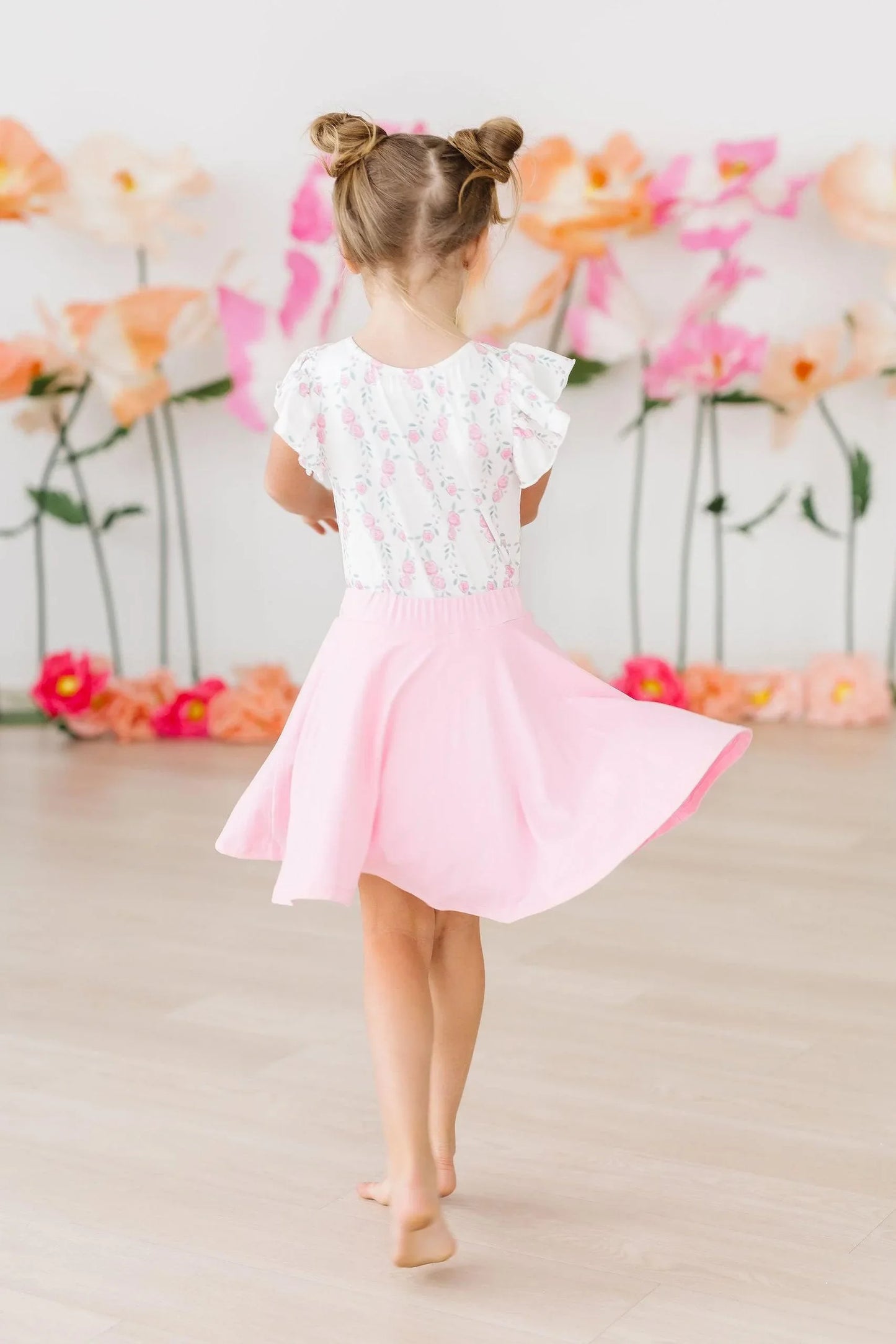Rosie Posie S/S Flutter Sleeve Leotard - Mila & Rose ® - Flyclothing LLC