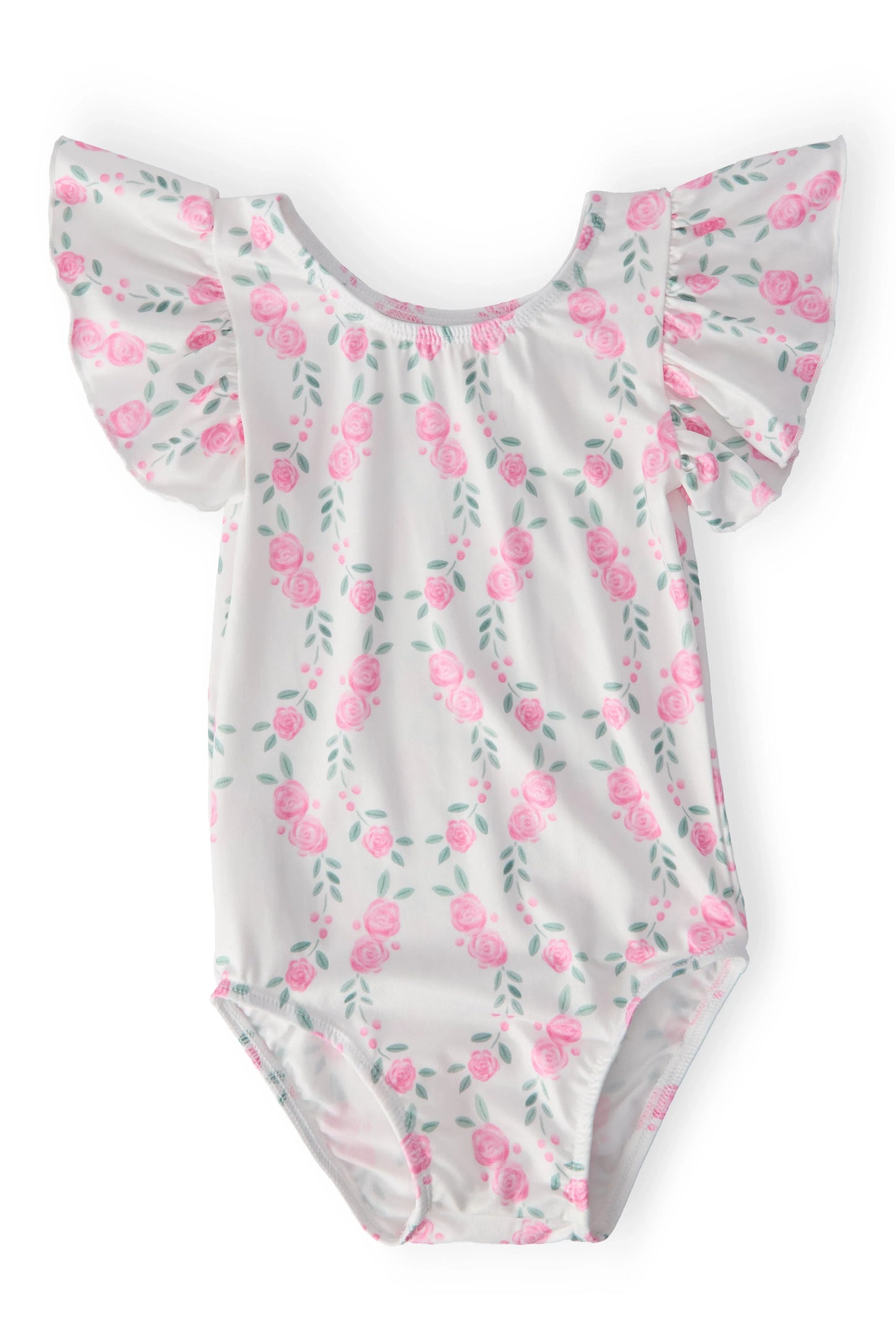 Rosie Posie S/S Flutter Sleeve Leotard - Mila & Rose ® - Flyclothing LLC