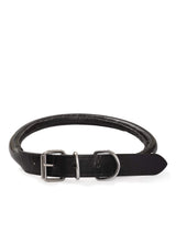 Rolled Leather Dog Collar - Classy Leather Bags - Flyclothing LLC
