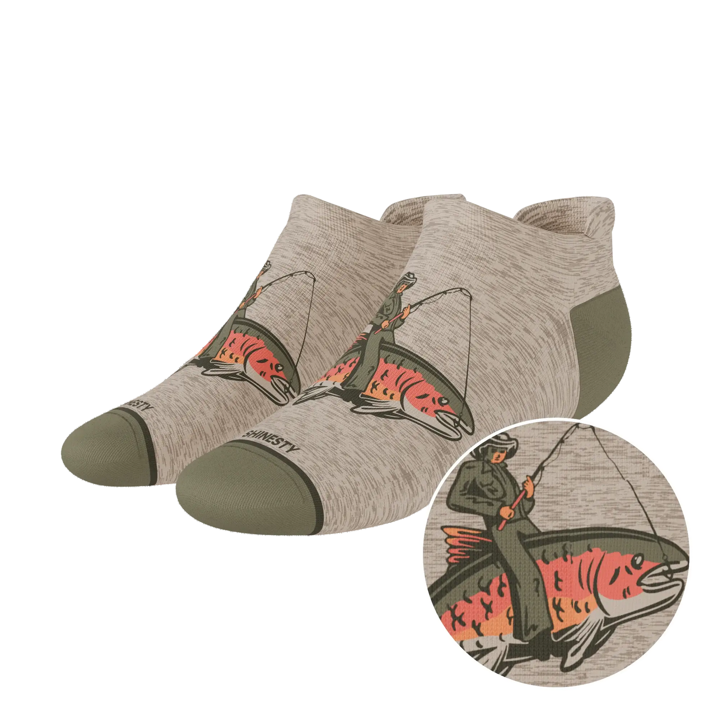 The Rowdy Angler | Fish Cowboy Heel Hammock™ Ankle Socks - Shinesty - Flyclothing LLC