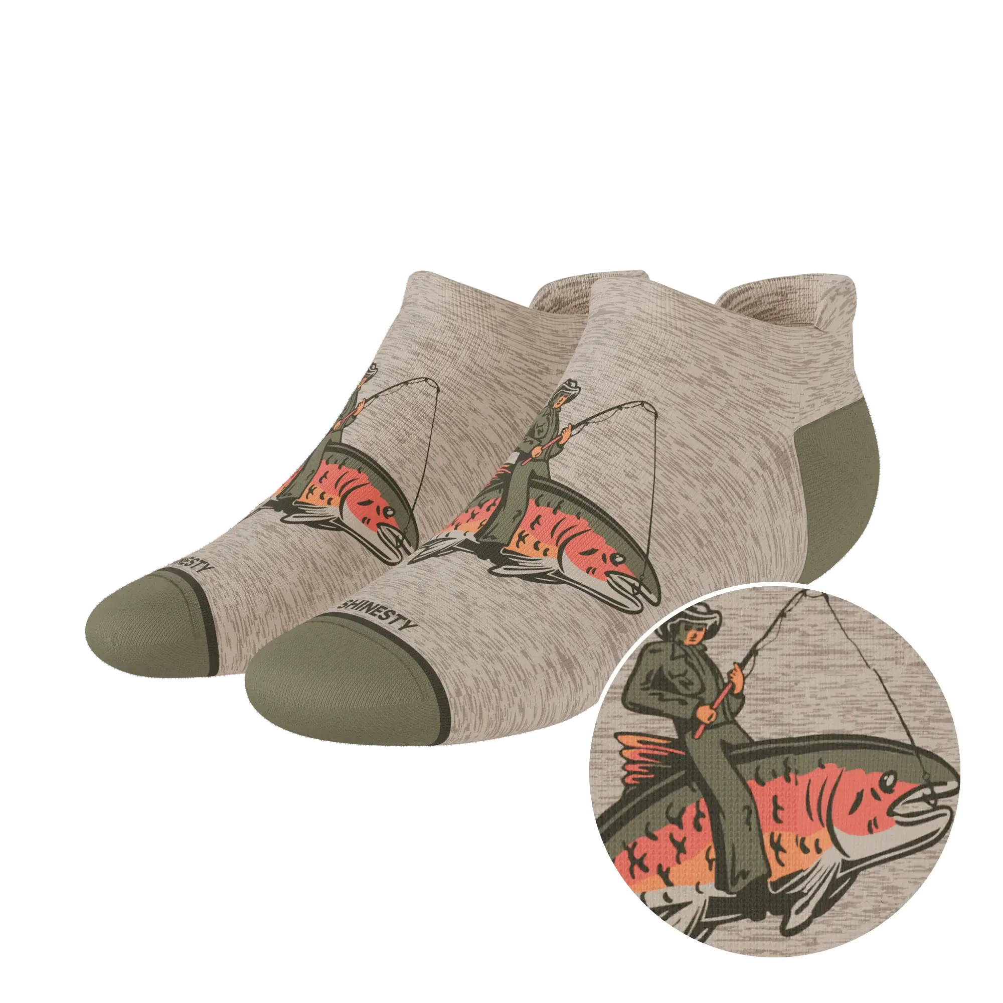 The Rowdy Angler | Fish Cowboy Heel Hammock™ Ankle Socks - Shinesty - Flyclothing LLC