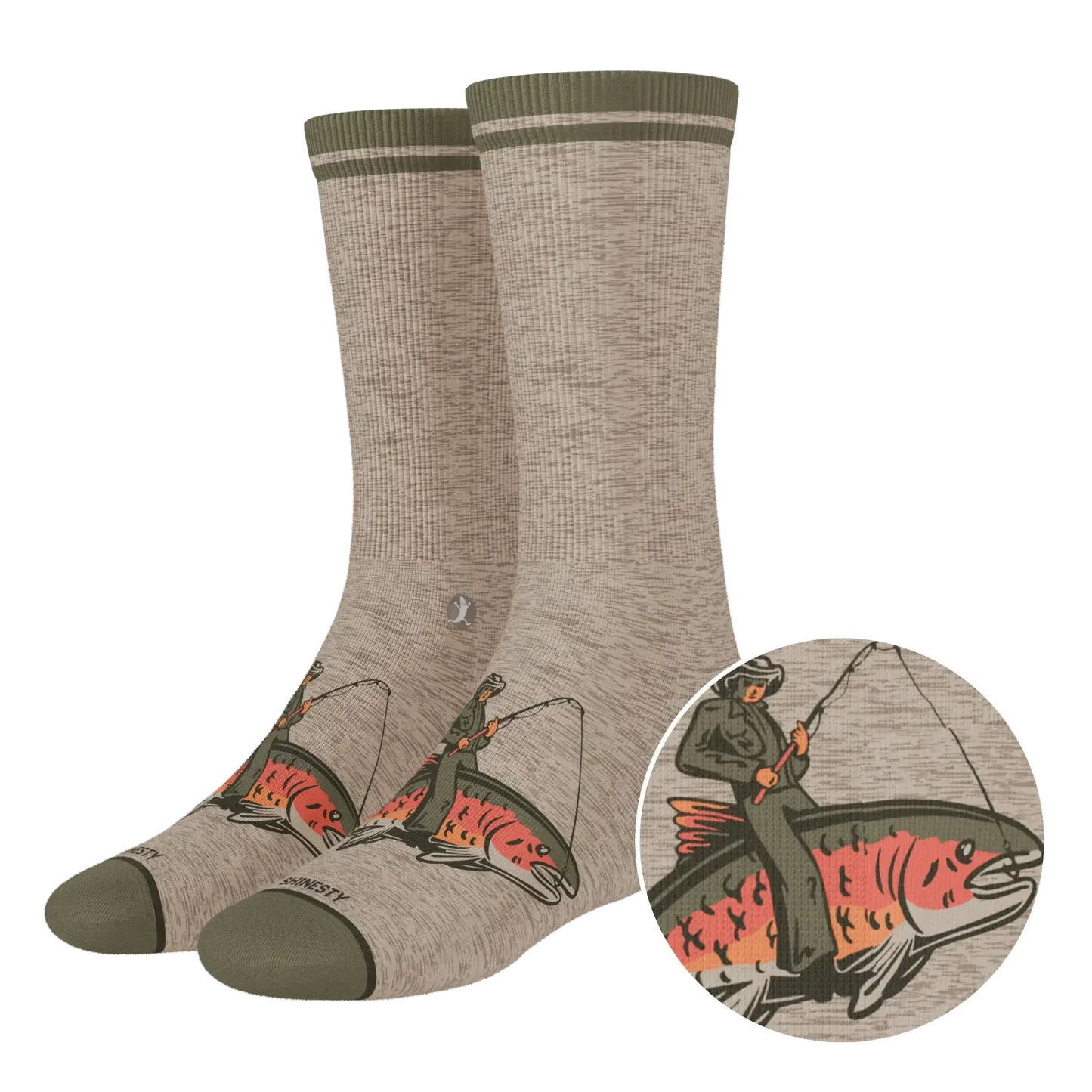 The Rowdy Angler | Fish Cowboy Heel Hammock™ Crew Socks - Shinesty - Flyclothing LLC