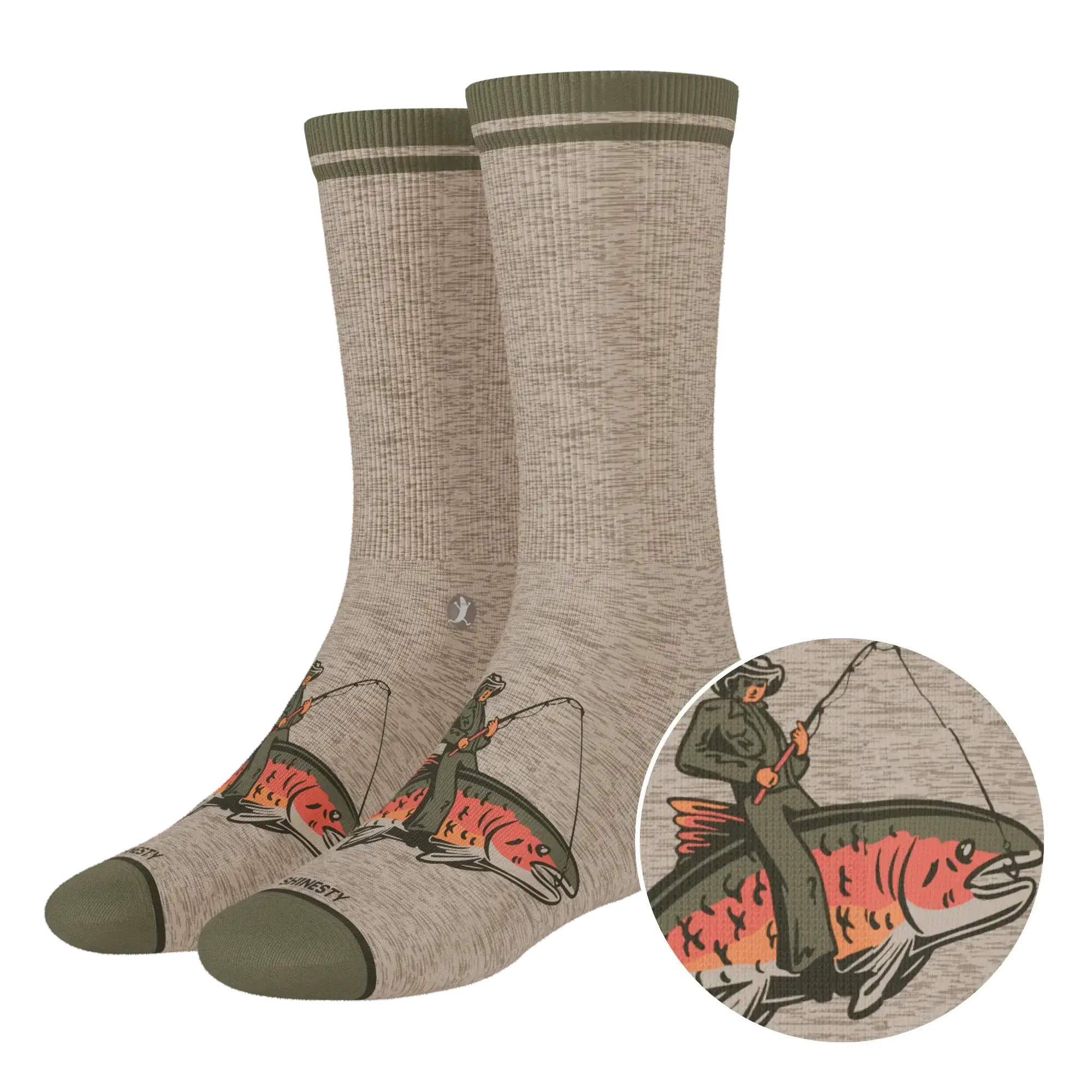 The Rowdy Angler | Fish Cowboy Heel Hammock™ Crew Socks - Shinesty - Flyclothing LLC