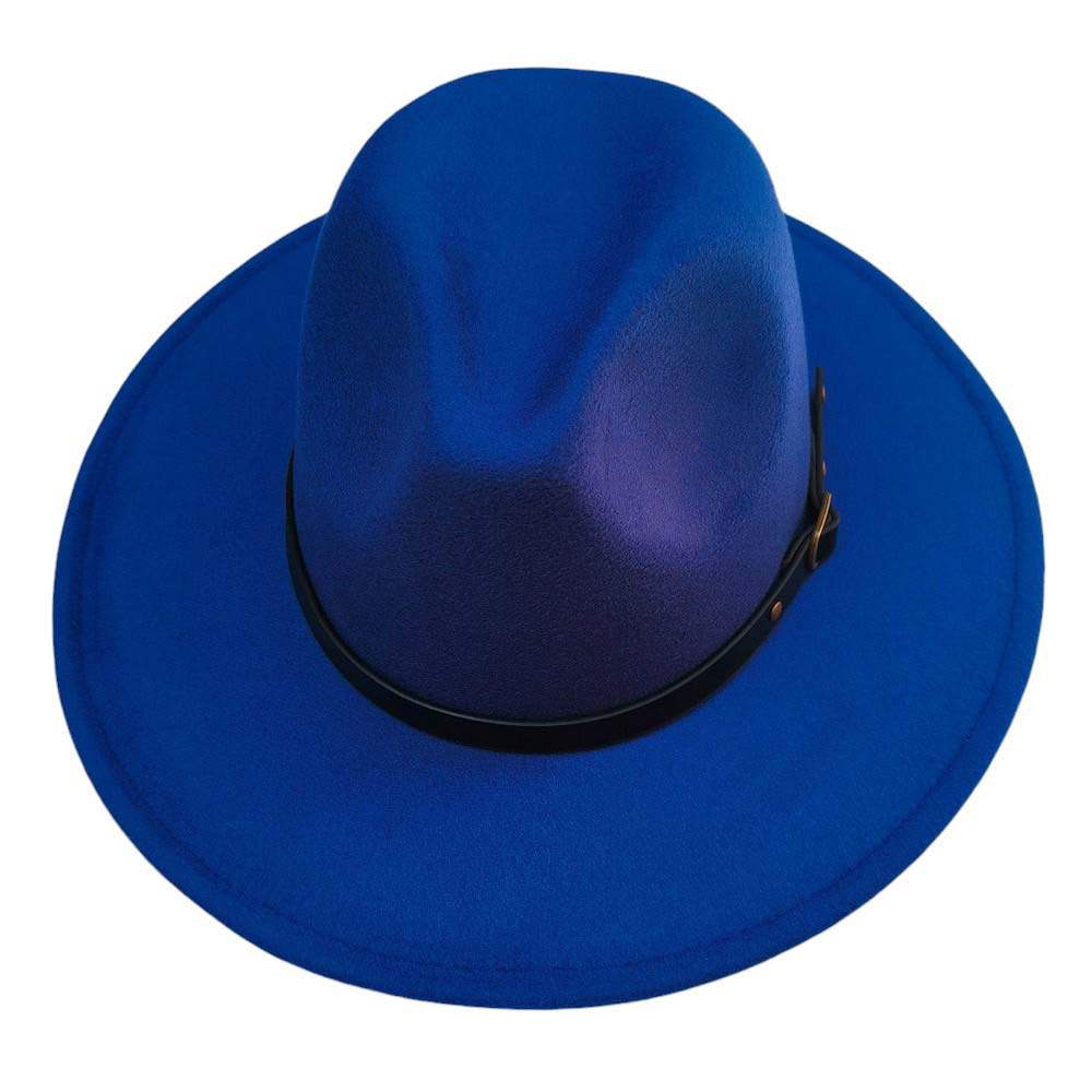 Belt Band Pointed Fedora Hat - Madeline Love - Flyclothing LLC