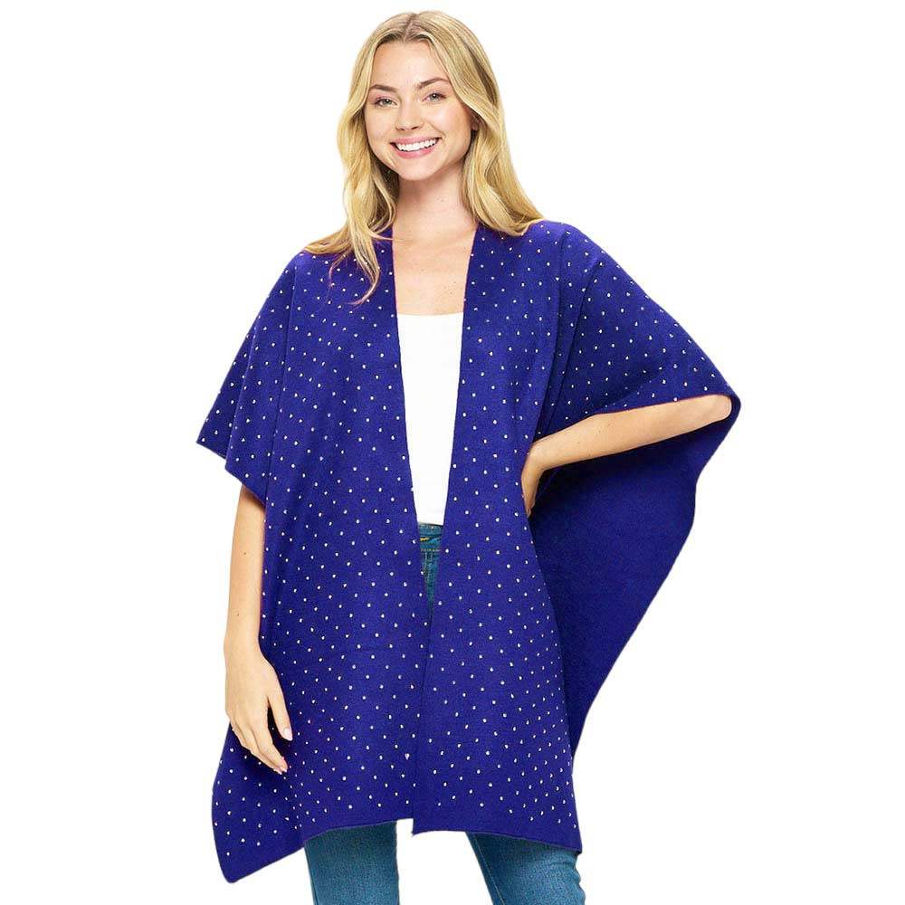 Bling Solid Ruana Poncho - Madeline Love - Flyclothing LLC