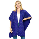 Bling Solid Ruana Poncho - Madeline Love - Flyclothing LLC