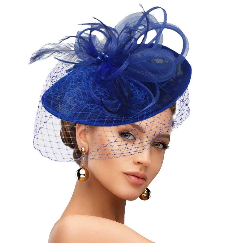 Feather Mesh Fascinator Headband - Madeline Love - Flyclothing LLC