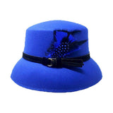 Feather Pointed Felt Hat - Madeline Love - Flyclothing LLC