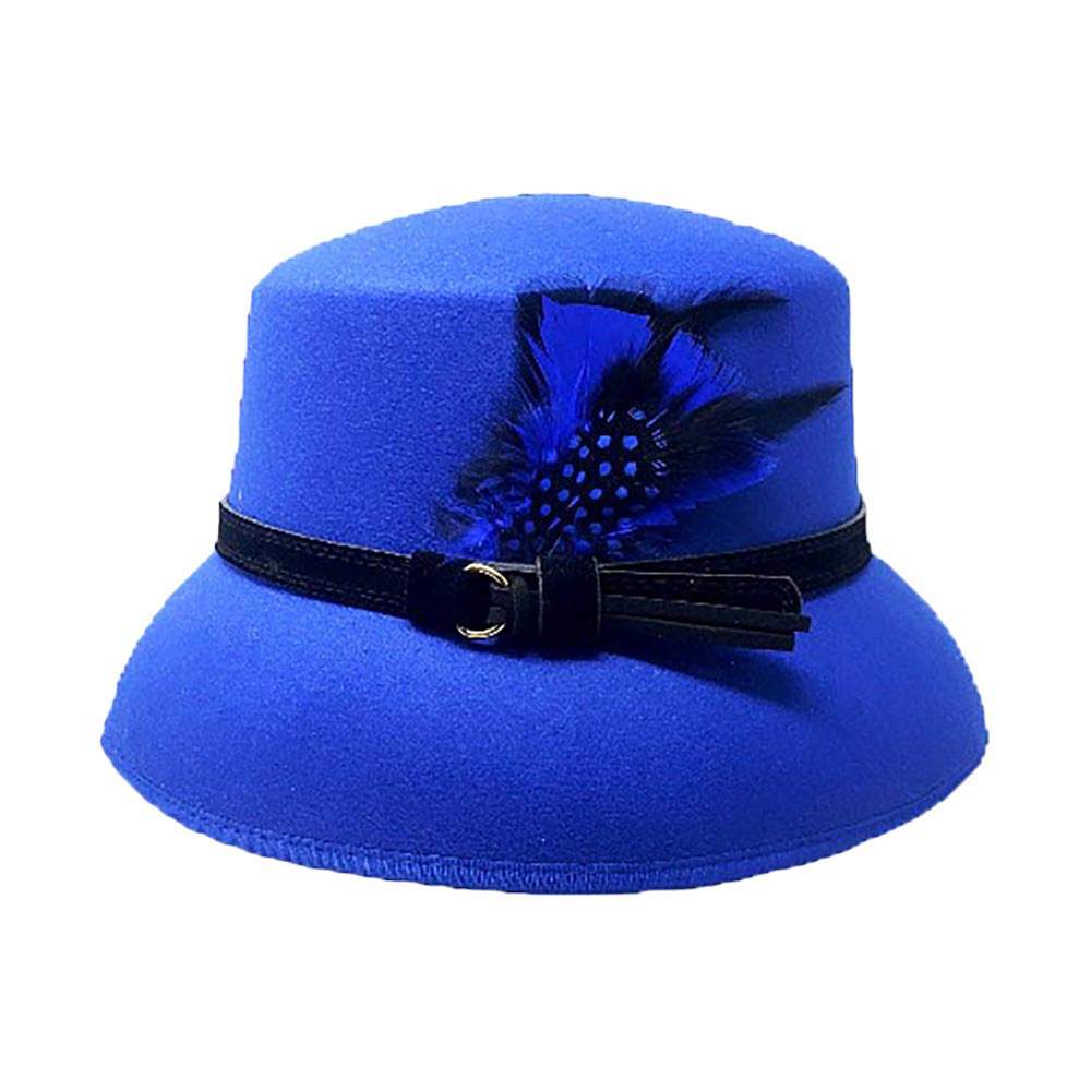 Feather Pointed Felt Hat - Madeline Love - Flyclothing LLC