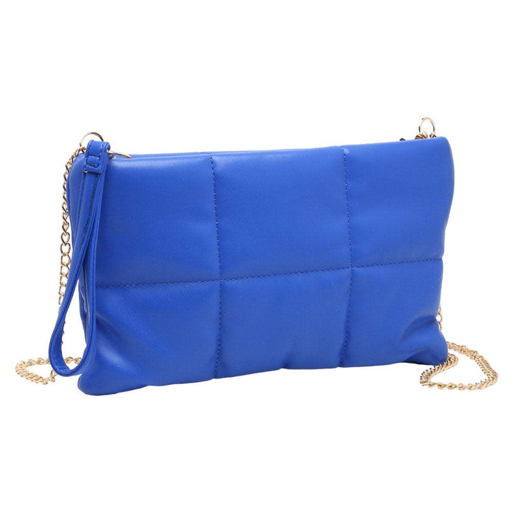 Quilted Solid Faux Leather Crossbody Bag - Madeline Love - Flyclothing LLC