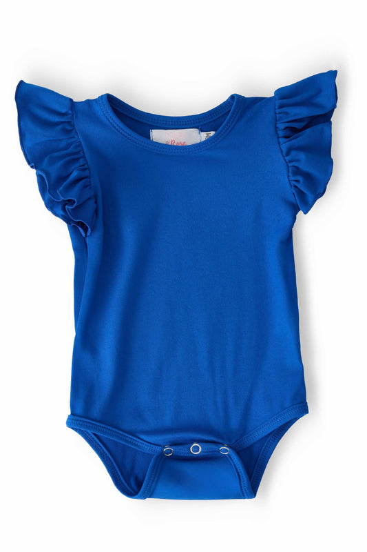 Royal Blue S/S Flutter Bodysuit - Mila & Rose ® - Flyclothing LLC