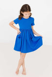 Royal Blue S/S Pocket Twirl Dress - Mila & Rose ® - Flyclothing LLC