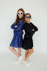 Royal Blue Sequin Twirl Skort - Mila & Rose ® - Flyclothing LLC