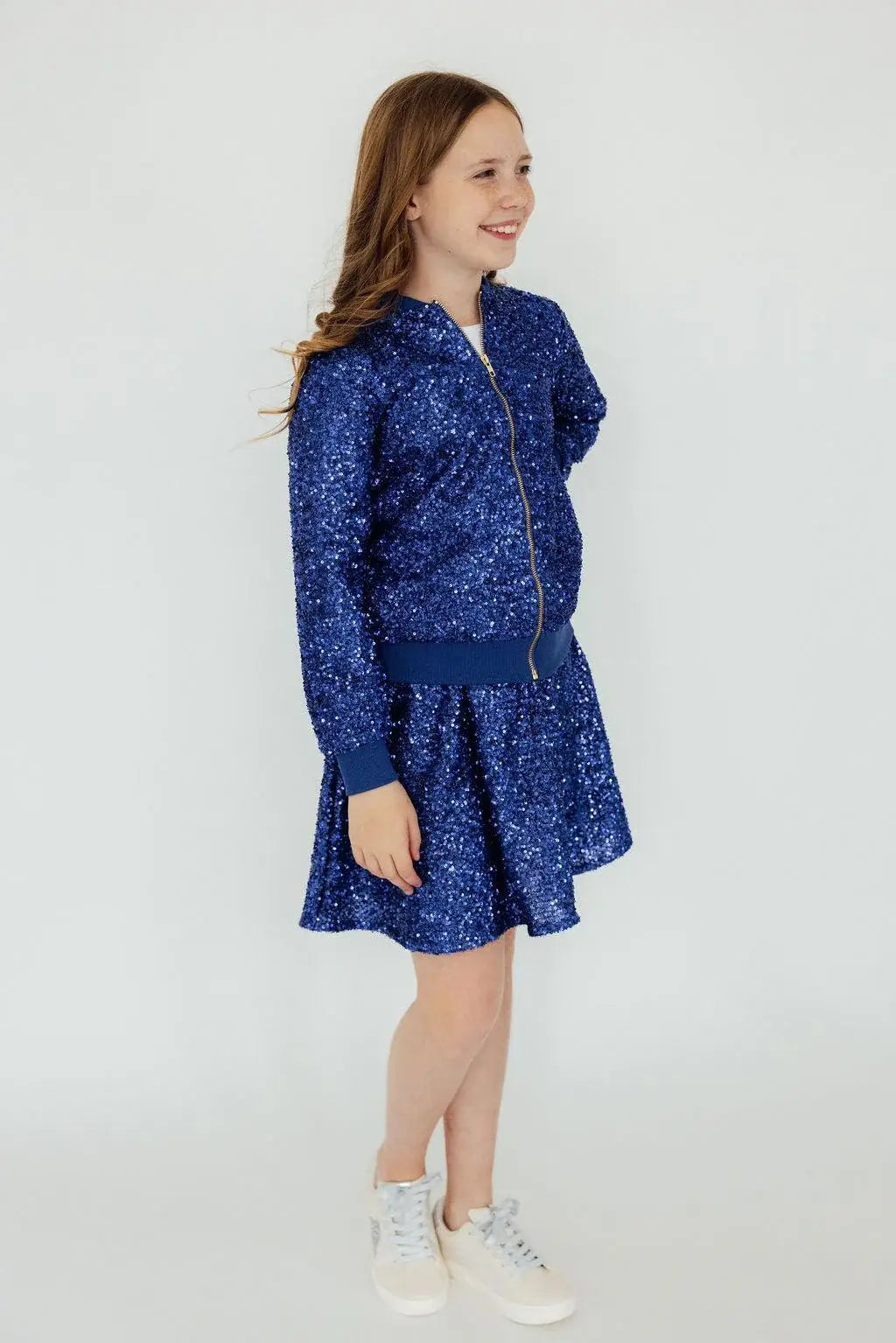 Royal Blue Sequin Twirl Skort - Mila & Rose ® - Flyclothing LLC