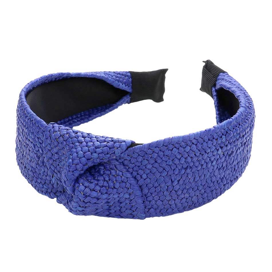 Trendy Straw Knot Burnout Headband - Madeline Love - Flyclothing LLC