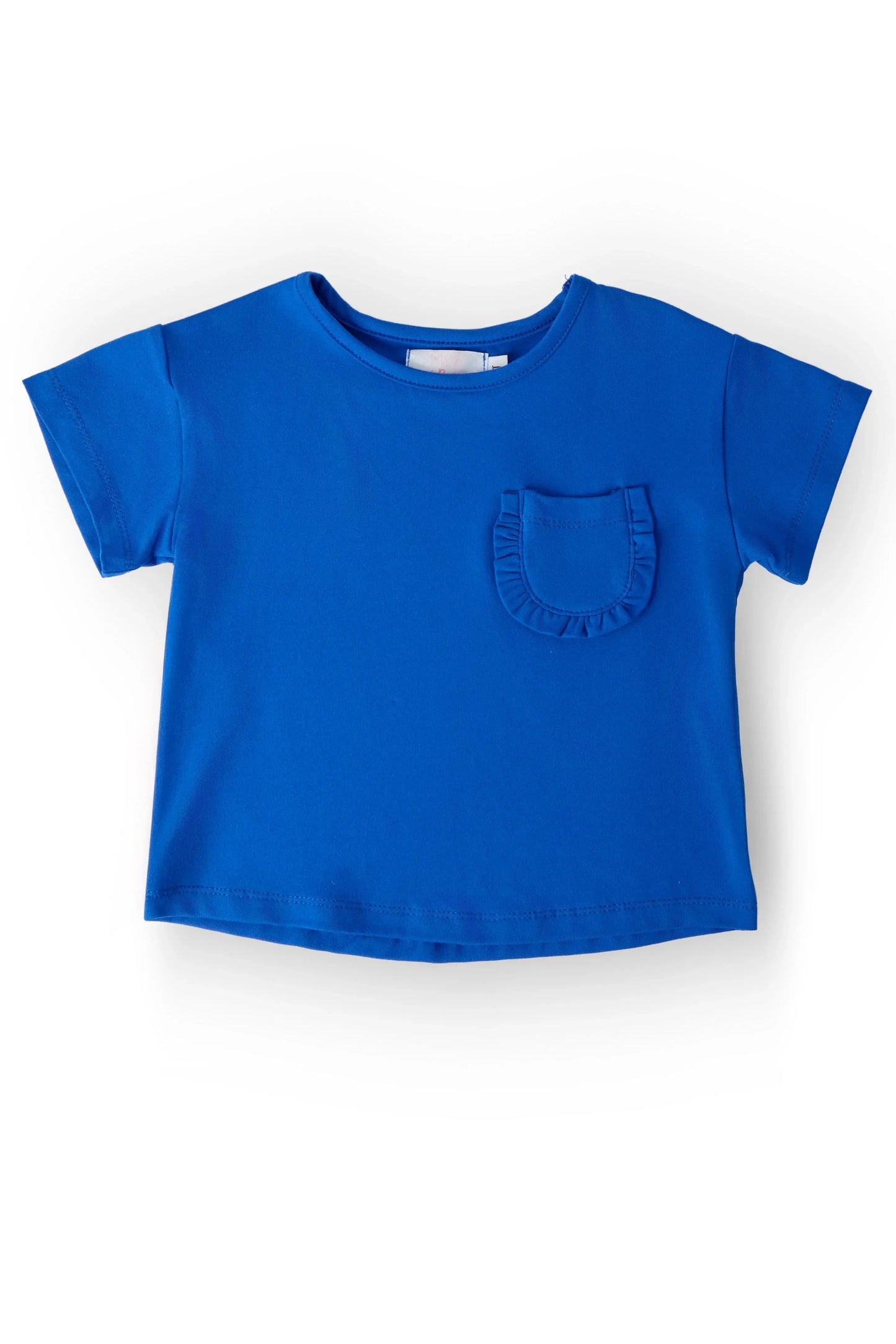 Royal Blue Ruffle Pocket Tee - Mila & Rose ® - Flyclothing LLC