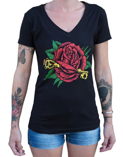 Black Market Art Company Ruby Rose Women's V-Neck T-Shirt