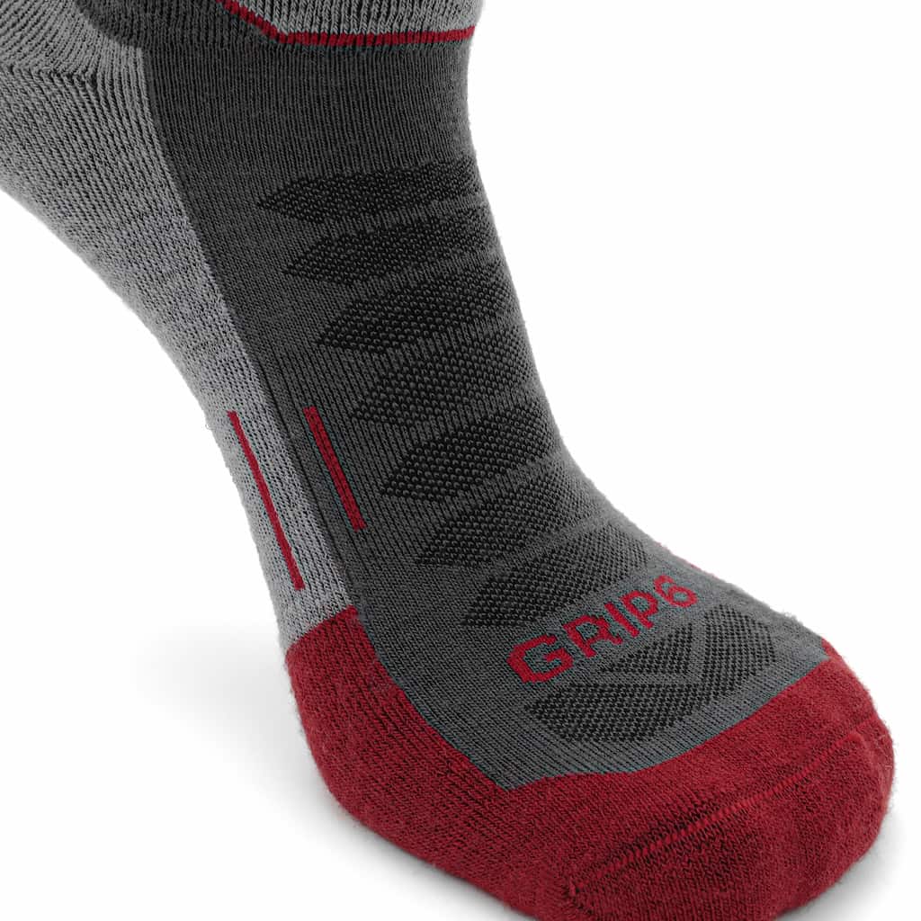 Ruby - Run Ankle Midweight Merino Wool Sock - GRIP6 - Flyclothing LLC