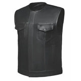 Runner - Men's SOA Club Style Leather Motorcycle Vest - Unik Just for Bikers - Flyclothing LLC