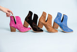 Journee Ankle Boots in Magenta - Naughty Monkey