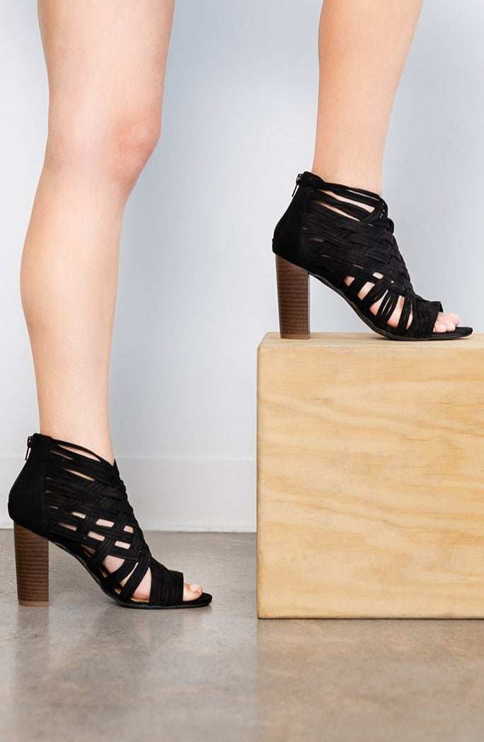 Silica Heel in Black - Naughty Monkey - Flyclothing LLC