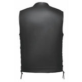 Rushmore - Men's SOA Club Style Leather Motorcycle Vest - Unik Just for Bikers - Flyclothing LLC