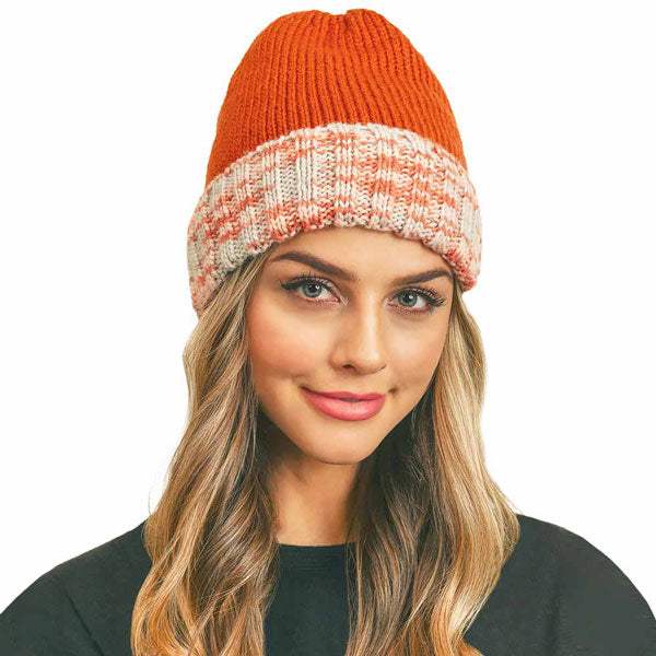 Multi Color Band Fleece Beanie Hats - Madeline Love - Flyclothing LLC