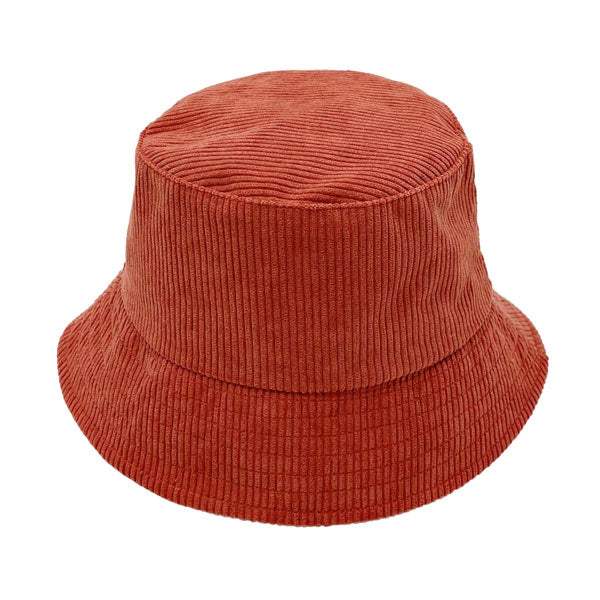 Solid Corduroy Bucket Hat - Madeline Love - Flyclothing LLC
