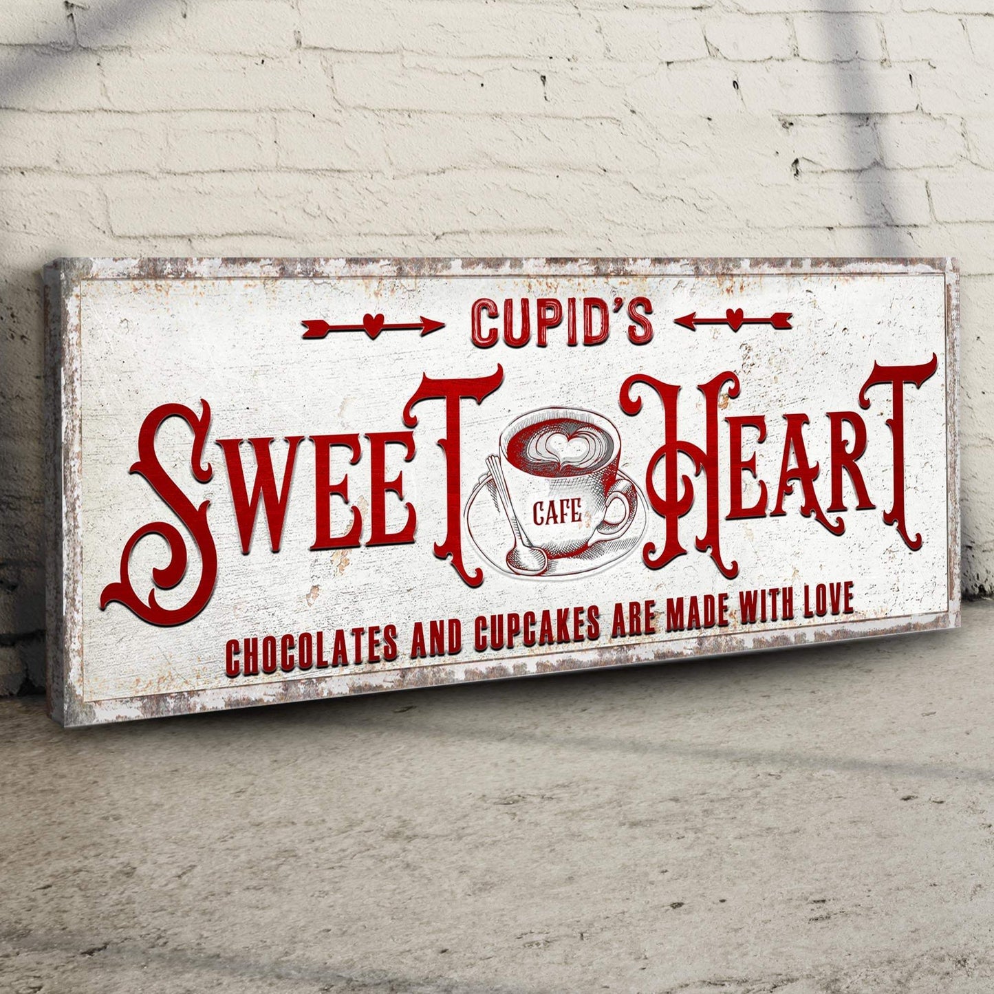 Rustic Cupid's Sweetheart Vintage Sign - Tailored Canvases - Flyclothing LLC