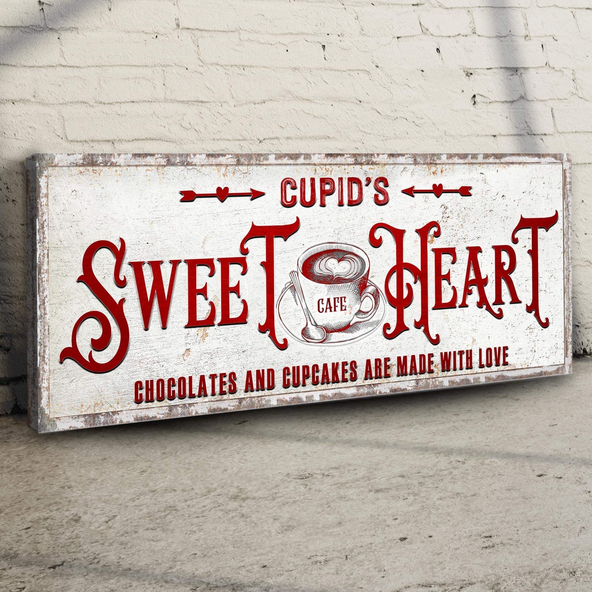 Rustic Cupid's Sweetheart Vintage Sign - Tailored Canvases - Flyclothing LLC