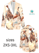 Baha Ranch Yeehaw Cowboy Vintage Western Retro Blazer