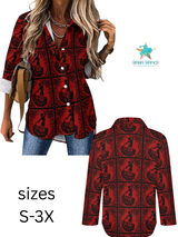 Baha Ranch Colores de Mexico Flamenco Dancer Button Up Shirt