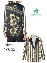 Baha Ranch Colores De Mexico Mariachi Aztec Women's Blazer