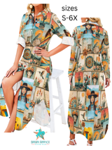 Baha Ranch Colores de Mexico Pictures of the Southwest Button-Up Long Sleeve Shirt Dress Duster - Baha Ranch Western Wear - Flyclothing LLC