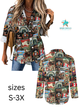 Baha Ranch Colores de Mexico Destination Mexico Button Up Shirt