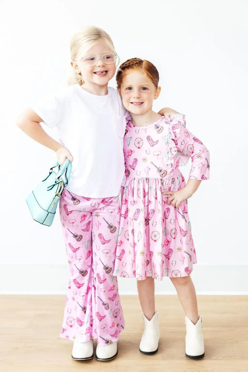 Boot Scootin' 3/4 Sleeve Ruffle Twirl Dress - Mila & Rose ® - Flyclothing LLC