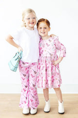 Boot Scootin' 3/4 Sleeve Ruffle Twirl Dress - Mila & Rose ® - Flyclothing LLC
