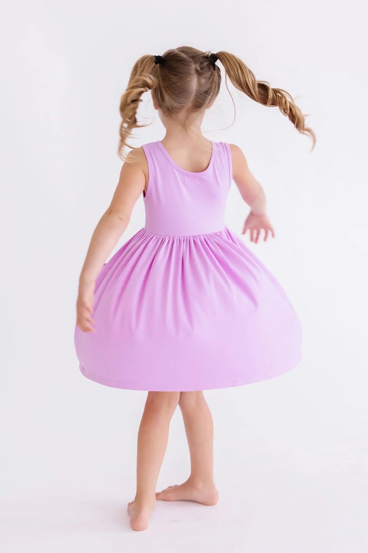 Bright Lilac Tank Pocket Twirl Dress - Mila & Rose ® - Flyclothing LLC