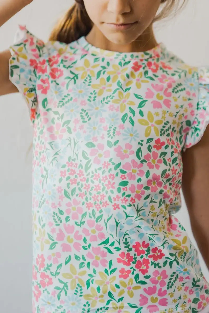 Daffodils S/S Ruffle Tee - Mila & Rose ® - Flyclothing LLC