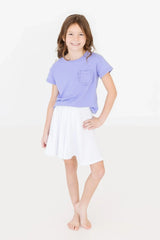 Periwinkle Ruffle Pocket Tee - Mila & Rose ® - Flyclothing LLC